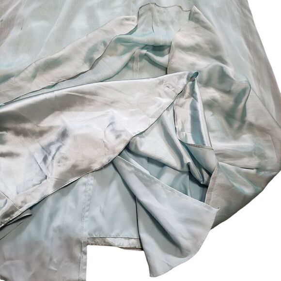 Belsoie Twisted Halter Tiffany Chiffon Gown Size 12 - Picture 13 of 16